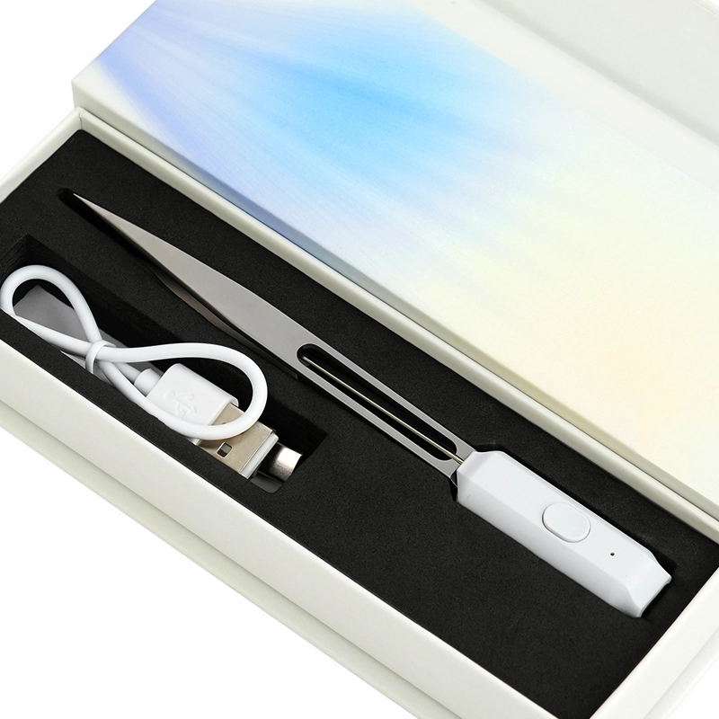 Professional LED Light Tweezers with Built-in Illumination rechargeable tweezers XJ174